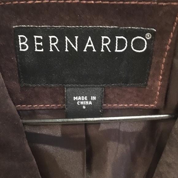 Bernardo Brown Suede ZipFront Blazer - Picture 2 of 8